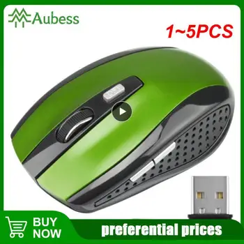 1~5 KS Herné Wireless Mouse Ergonomická Myš 6 Kľúče, 2.4 GHz Mause Hráč Počítačovej Myši Myš Pre Hranie hier Office