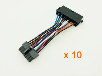 10PCS Napájací Kábel Kábel 10 cm 18AWG Drôt ATX 24 pin-14 kolíkový Adaptér Kábel pre Lenovo, IBM, Dell Q77 B75 A75 Q75 Doska
