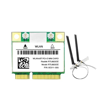 RTL8822CE Karty WiFi Anténa s 1200Mbps 2.4 G+5 ghz pripojenie 802.11 AC Siete Mini PCIe BT 5.0 Podporu Notebooku/PC
