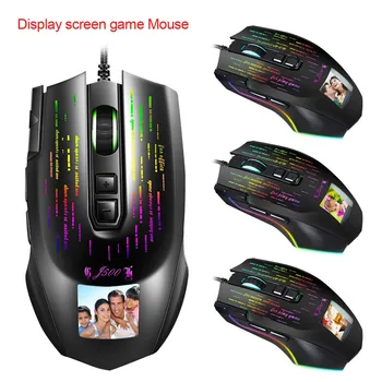 Prenosné Desktop Úrad s Displejom 6400DPI Herné Podsvietenie Hráč-Obrazovka RGB Myši Pre Gamer PC Počítač, Notebook, Príslušenstvo