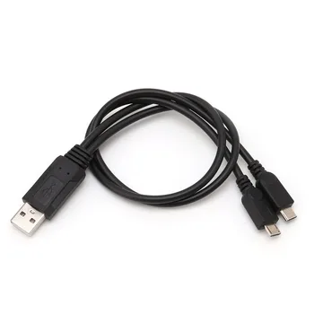 Prenosné USB Muž Univerzálneho Micro USB Dual Muž Y Adaptér Splitter Cable Drop Shipping Podporu