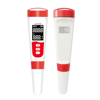 Vysoká Presnosť Prenosný Digitálny PH Meter Test Pero s Vysokou Presnosťou Sonda 185*40*20 mm Lcd Displej White Plus Red
