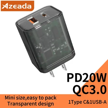 AZEADA 20W USB Typu C Nabíjačku Rýchle Nabíjanie Prenosných pre Mobilný Telefón na Oneplus Huawei IPhone Samsung Xiao Linlon Série