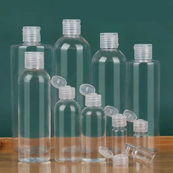 Plastové Pet Flip Veko Lotion Fľaše Jasné, Kozmetické Nádobu Naplniteľné Fľaše Mini Travel Vyplniť Ampulky Kvapalné Fľaša