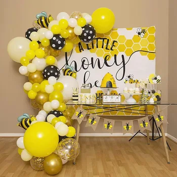 Bee Tému Party Balón Nastaviť Nepravidelný Balón Reťazca Detí, Narodeniny Dekorácie Usporiadanie Latexový Balón Dodávky