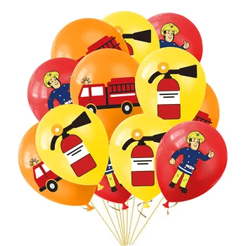 Nové hasič tému narodeninovej party atmosféru rekvizity nárast dodávok 12 palcový latexový balón nastaviť 15pcs
