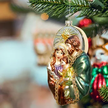 Vianočný Strom Dekorácie Panna Mária Prívesok Vianočné Závesné Dekorácie Maľované Sklo Remesiel Domova Figúrky Nový Rok Darček