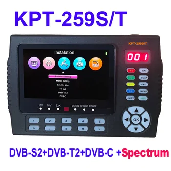 KPT-259ST DVB-S2, DVB-T2, DVB-C satelitné Vyhľadávanie meter HD Satelitný TV Prijímač Spektrum analýza Lepšie satlink ws-6916 6933