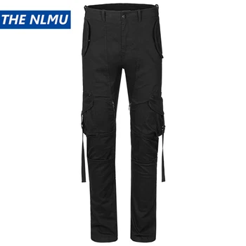 Muži Taktické Nohavice Pásky, Vrecká Black Slim Cargo Nohavice Joggers Luxusné Dizajnér Streetwear Módy Nohavice pre Človeka
