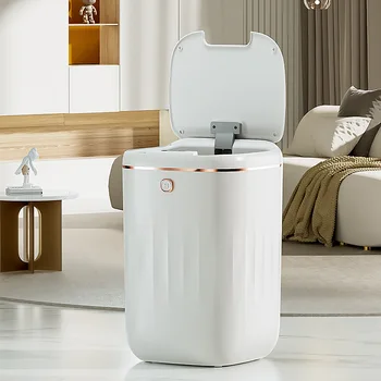 Svetlo Luxusné Smart Snímanie Odpadky Môže Veľkou Kapacitou Automatické Odpadky Môže Smart Home Kúpeľňa Nepremokavé Odpadky Môže