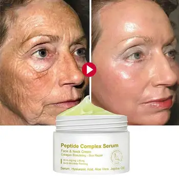 Anti-wrinkle Cream Kyselina Hyaluronová Hydratačná Starostlivosť o Pleť Peptide Complex Podstate Spevnenie Whitening Beauty Kozmetiky
