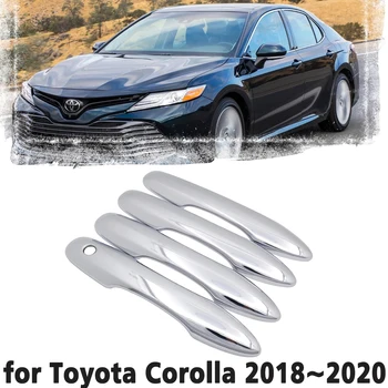 Luxusné chrome dverí rukoväť kryt výbava ochranný kryt pre Toyota Camry Daihatsu Altis XV70 70 2018~2020 Auto príslušenstvo nálepky