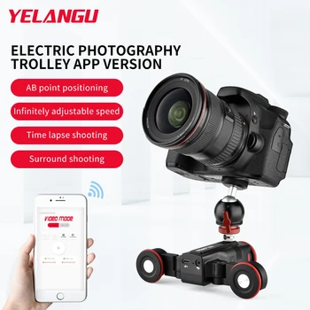 YELANGU L5I Videa Autodolly Elektrický Motor Sledovať Jazdca pre Canon, Nikon, Sony DSLR pre iphone12 /13 pre Xiao