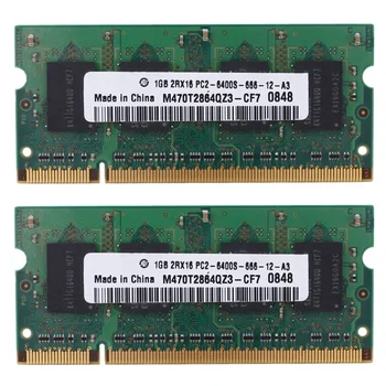 2X DDR2 1GB Notebook RAM Pamäť 2RX16 800MHZ PC2-6400S 200Pins Notebooku SODIMM Pamäte