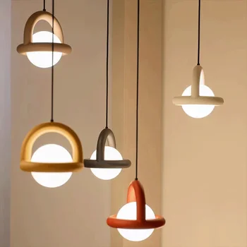 Dánsky Spálňa Posteli Moderné Lustre Nordic Reštaurácia Prívesok Svetlo pre Obývacia Izba LED Tvorivé Loptu Závesné Stropné Svietidlo