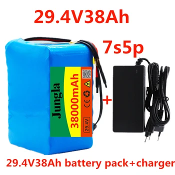 24V 38Ah 7S5P batériu 250w 29.4 V 38000mAh lítium-iónová batéria pre invalidný vozík elektrický bicykel pack s BMS + nabíjačka