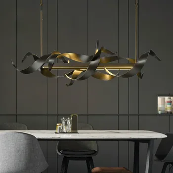 Postmoderných Luxusné LED Reštaurácia Prívesok Dekorácie Nordic Obývacia Izba Vzorky Izba Prívesok Svetlo Jednoduché Železo Bar Prívesok Svetlo