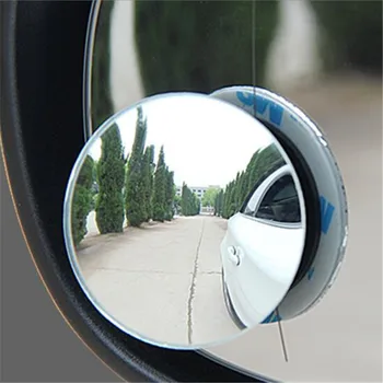 2 ks Auto 360 Stupeň Framless Blind Spot Zrkadlo Široký Uhol Kolo Vypuklé Zrkadlo Malé Okrúhle Strane Blindspot Spätné Parkovanie Zrkadlo