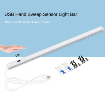 LED Kabinetu Svetlo 30/40/50 CM USB Konektor PIR Strane Sweep Senzor Nočné Svetlá pre Kuchyne, Spálne, Skrine, Nočné Nočné Lampy