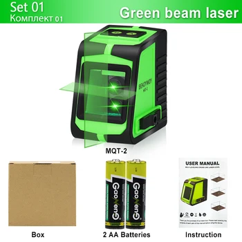 BEKOYWOY Zelený Lúč Lasera Úrovni, Kríž Line Laser s Dual Laser Modul, s 360° Magnetické Základne, Batéria v cene (MQT-2)