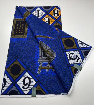 Nový Dizajn Ankara Afriky Vytlačí Patchwork Textílie Reálne Vosk Šaty, Šitie Tissu Plavidlá DIY Textilné Listy Materiál pre Svadobné 1061