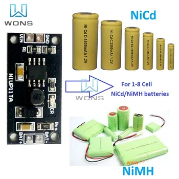 NIUP11TA 1S 2S 3S 4S, 5S 6S 7S 8S NiMH NiCd Batérie, Nabíjačky Vyhradená Modul Doska 1.2 V 2.4 V 3.6 V, 4.8 V 6V 7,2 V, 8.4 V 9.6 V