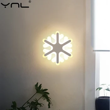 Moderné LED Nástenné Svietidlá Snowflake Minimalistický Sconce Nočné Svetlo Nočné Kúpeľňa Chodba Spálňa Decor Vnútorné Osvetlenie S vypínačom