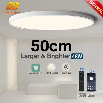 50 cm Veľké Stropné Svietidlo APP/Diaľkové Ovládanie LED Smart Svetlá 48W Také Zariadenie, Vnútorné Osvetlenie pre Domáce Obývacej Miestnosti Dekorácie