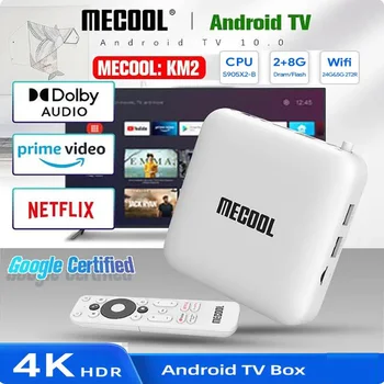 [Pravý]MECOOL KM2 4K, Smart TV Box Amlogic S905X2 2GB DDR4 USB3.0 SPDIF Ethernet WiFi Multi-streamer HDR 10 Widevine L1 Set-Top