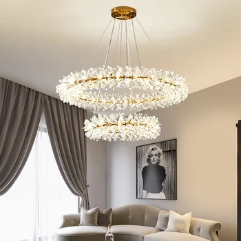 Moderné Romantický Garland Firefly Krištáľový Luster Luxusné Led Stropné Prívesok Svetlo Obývacia Jedáleň, Spálňa Domova Lampa
