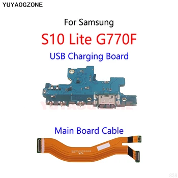 Originálne USB Nabíjanie Dock Port Jack Konektor základnej Dosky, Flex Kábel Pre Samsung Galaxy s rezacím zariadením S10 Lite G770F Plnenie Doske Modulu