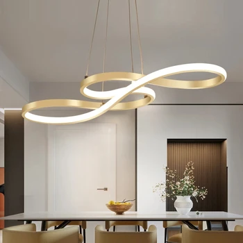 Nordic LED Prívesok Svietidlá jedáleň, Obývacia Izba, Kuchyňa čiernej Hudby tvar závesné Lampy domova vnútorné osvetlenie 220