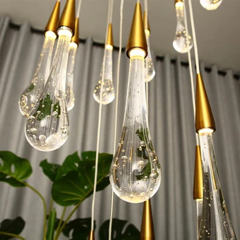 Moderné dlho lustre veľké gold luxusné LED crystal svetlá pre obývacia izba interiér Vily Kuchynský ostrovček line závesné osvetlenie