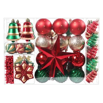 Vianočné Gule Nastaviť Fialová Ručne maľované Plastové Kolo Baubles Vianočný Stromček, Ozdoby Adornos Navidad 2023 Slávnostné Strana Dodávky