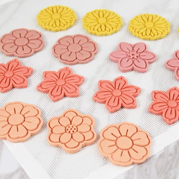 3D Kvet Tvarované Cookies Rezačky Razba Cartoon Jarné Kvety Biscuit Formy Koláče Dekorácie a Nástroje Pečenie Príslušenstvo