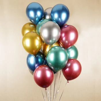 10pcs 12inch Kovové Pearl Latexové Balóny Hrubé Chrome Kovové Farby Nafukovacie Ballon Svadby, Narodeniny, Party Dekorácie Dospelých