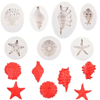 3D Conch Shell Silikónové Formy Ručne vyrábané Sviečky Plesne Aromath Sadrovca, Takže Mydlo Formy DIY Cake Zdobenie Nástroje Domov Plavidlá Ornament