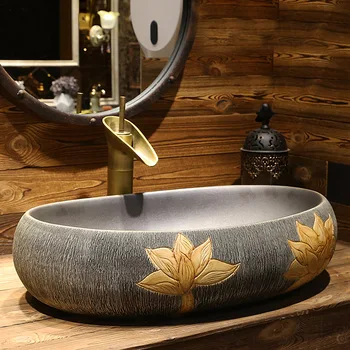 Jingdezhen Keramické Umenie Tabuľka Povodí Čínsky Tvorivé Umývadlo Umývadlo Home Kúpeľňa Retro Umývadlo