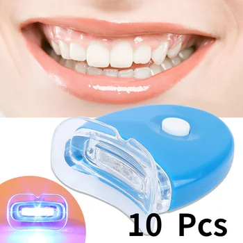 10Pcs, Bielenie Zubov, Zubné svetlá Bielenie Laserom Vstavané 5 Led Svetlá Urýchľovač Svetlo Mini LED Bielenie Zubov Lampou