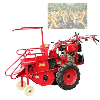 Malé Kukurica Kombajn Jednoradové Automatické Chôdza Poľnohospodárskej Multi Funkcia Prechádzku Za Traktor Zber Hlavičky