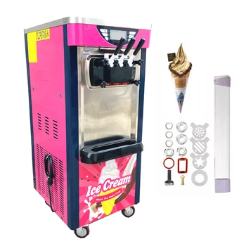 Obchodné Soft Ice Cream Stroj Elektrický Tri-chuť zmrzlinu Kužeľ Ice Cream Stroj 110V/220V Stroj na Výrobu Zmrzliny