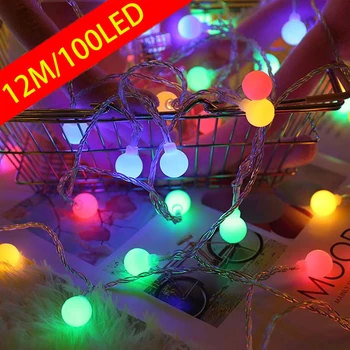 3m/6m/10m/12m Led Rozprávkových Svetiel USB/Batérie Garland Vianoce/Nový Rok Vlkovcový LED Svetlá Reťazec Pre Domáce Dekorácie