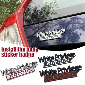 Pôvodný Biely Privilégium Edition Znak Blatník Odznak Auto Truck 3D Písmeno Znak, Odznak Nálepky Odtlačkový