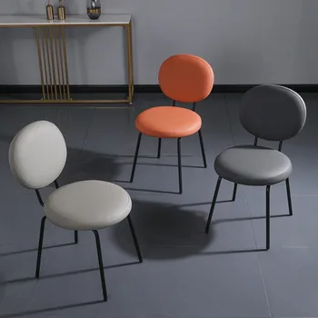 Domácnosť, Jedálenské Stoličky Môžete Vrstviť Moderný Jednoduchý Malý Rodinný Stoličky Pre Kuchyňa Minimalistický Iron Art Späť Stoličky