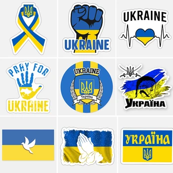 S62304# erbom Ukrajina Auto Nálepky Mapu Odtlačkový ukrajinský štátny Znak, Vlajka Ukrajiny Trident Auto Príslušenstvo