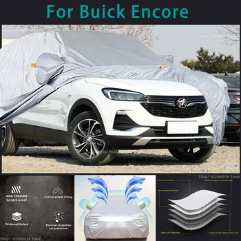 Pre Buick Encore 210T Nepremokavé Plný Auto Zahŕňa Vonkajšie Slnečné uv ochrany Prach, Dážď, Sneh Ochranné Auto Ochranný kryt