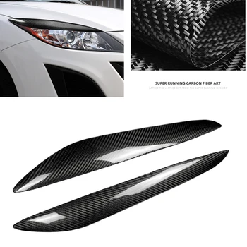 Svetlometu Obočia, Výbava Pre Mazda 3 Mazda3 2010-2013 Svetlomet Viečka Kryt Prednej Vedúci Svetlo Obočie Uhlíkových Vlákien Lampa Veko Nálepky