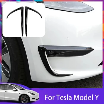 2ks/Set Predné Stierače Výbava Pre Tesla Model Y 2023 Príslušenstvo ABS Uhlíkových Vlákien Vzor Exteriérové Dekorácie Fit Model Y 2021-2023