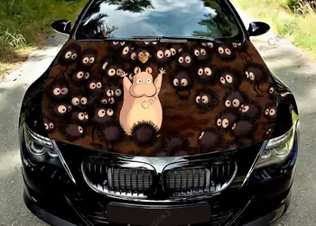 Odvážneho Preč Totoro anime Auta, Kapota Zábal Farebné Vinylové Nálepky Odtlačkový Truck Grafické Kapoty Vlastné Auto, Dekorácie, Nálepky