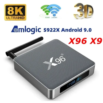 X96 X9 TV Box Amlogic S922X Android 9.0 4GB DDR4 RAM, 32 GB ROM Podpory 8K USB3.0 Dual Wifi 1000M LAN Set-Top Box Media Player